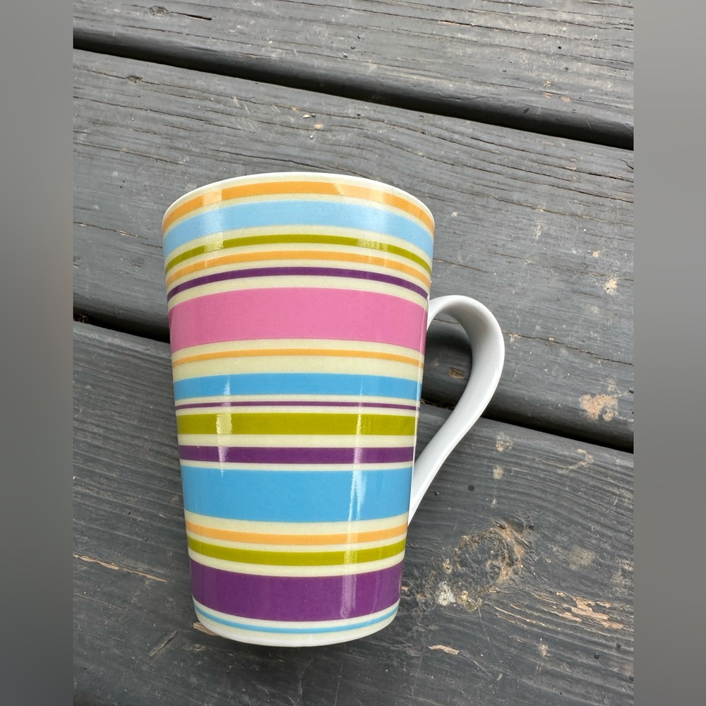 Striped Multicolor Ceramic Mug
